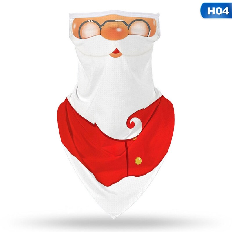 1Pc Christmas Santa Claus Snowman Pattern Kids Head Face Neck Gaiter Tube Bandana Scarf Outdoor Sports Cycling Hiking Scarf