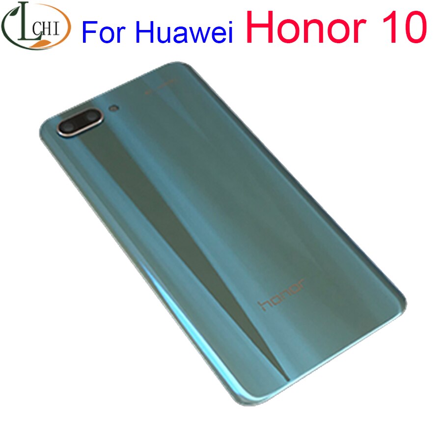 Cristal trasero para Huawei honor 10, cubierta trasera con lente de cámara trasera para Honor 10, reemplazo de COL-L29 de puerta de batería