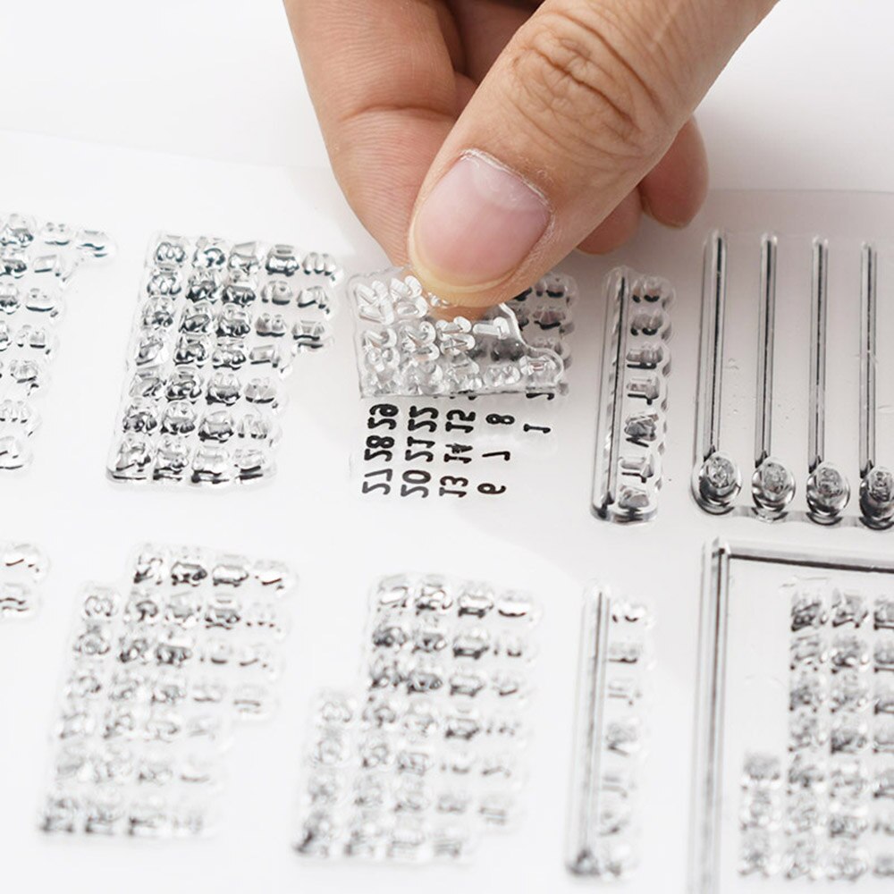 1Pcs Silicone Clear Stamps Set Transparent Weekly Monthly Calendar Time Clock DIY Scrapbooking Stamps Decorative Card Making