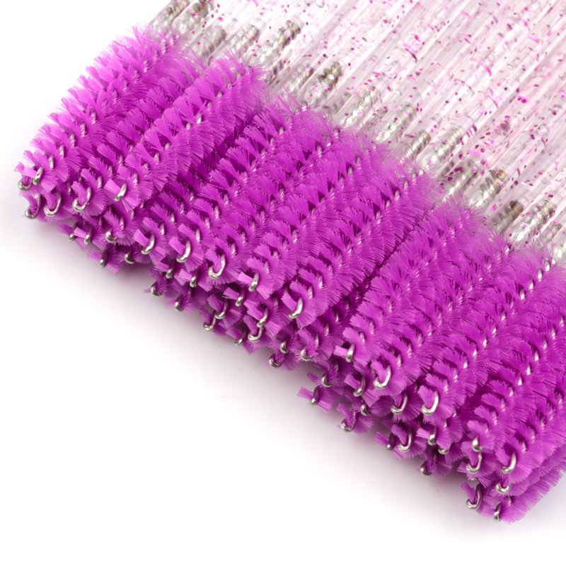 5/25/50 pezzi pennelli per ciglia strumento per trucco pennello per sopracciglia bacchette per mascara pennelli per trucco applicatore per ciglia finte forniture per ciglia: Colore rosa / Badger