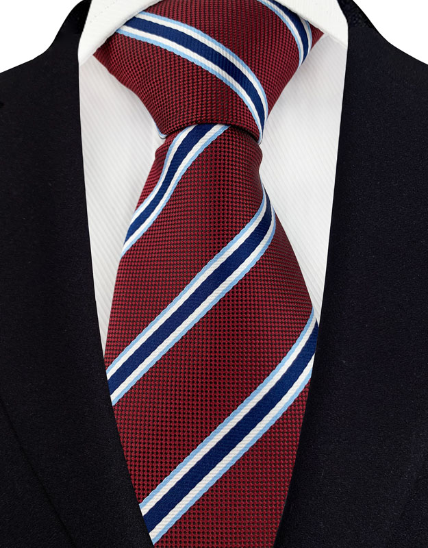 Cravate de luxe pour hommes, 8CM, couleur rouge, rayures à pois, couleur unie, Paisley, pour marié, tissée en Jacquard, pour fête d'affaires et de mariage: Corail Rouge