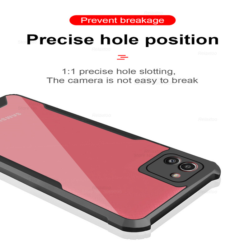 Przezroczysty akryl Heavy Duty tylna obudowa telefonu do Samsung Galaxy A03 S A 03 S 03 S 02S A02S SamsungA03 obudowa odporna na wstrząsy chroń Fundas