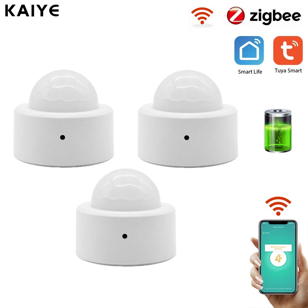 Tuya Smart Zigbee Pir Human Body Motion Sensor Draadloze Infrarood Detector Security Inbreker Huis Alarm Compatibel Smart Leven App