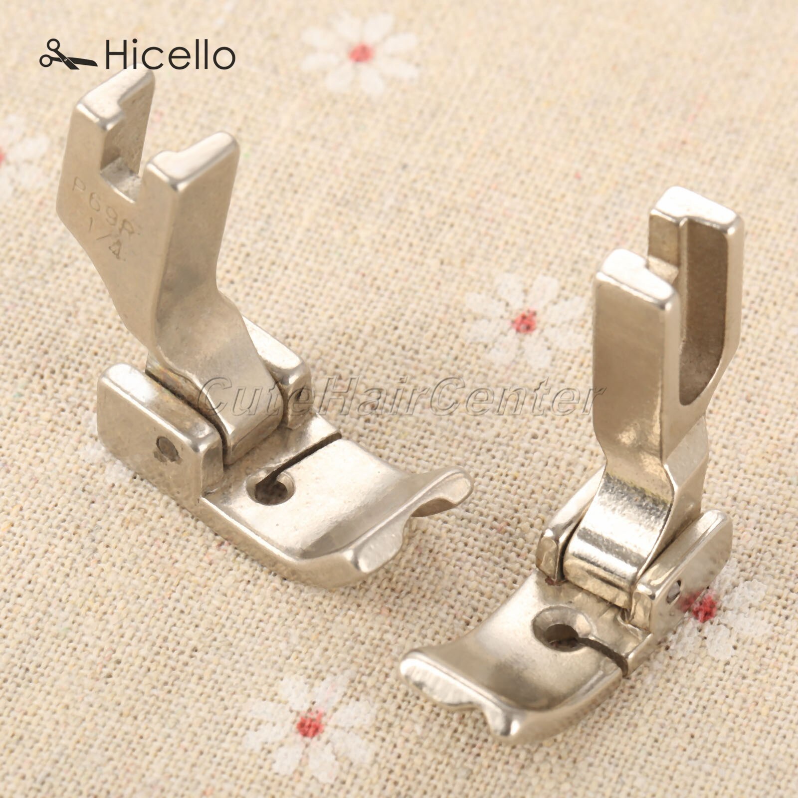 Industrial Sewing Machine Piping Foot P69LH/P69RH 3.2mm/4.8mm/6.4mm 1/8" 3/16" 1/4" Metal Cording feet Left/Right Side Hicello
