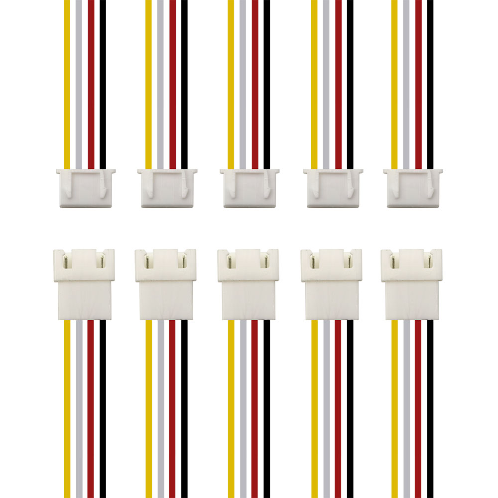 Connettori JST XH 2.54mm Passo 4 spillo Maschio/Femmina, Connettore XH2.54 a 4 spillo con Cavo 26AWG 20CM