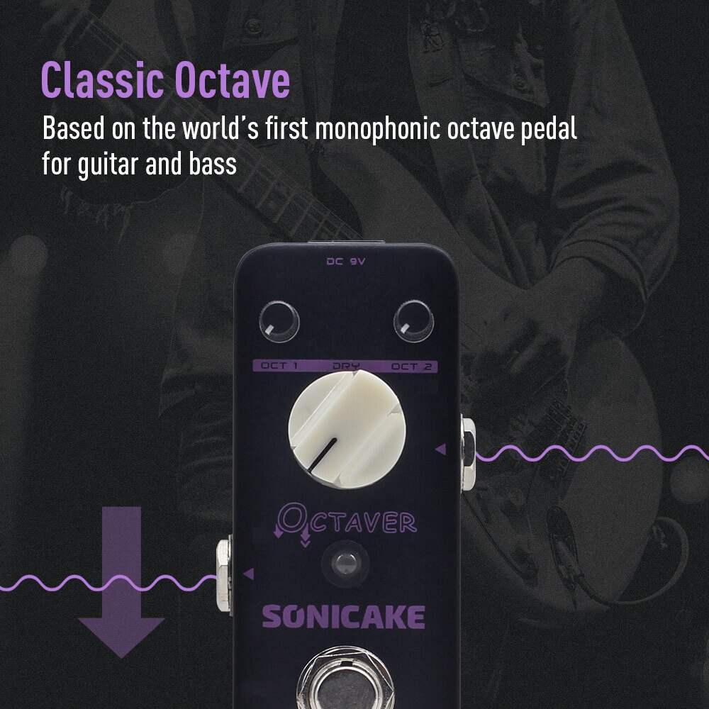 SONICAKE – pédale avec effets de guitare basse, QSS-19 Octaver, analogique classique