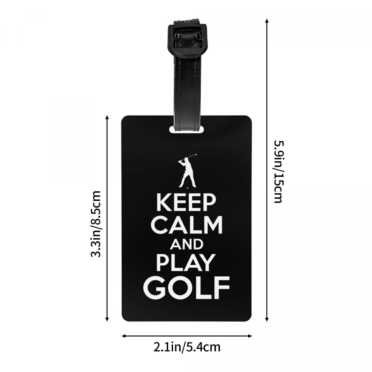 Blijf Kalm En Speel Golfbagagelabels Voor Koffers Schattige Bagagelabels Privacy Cover Id Label