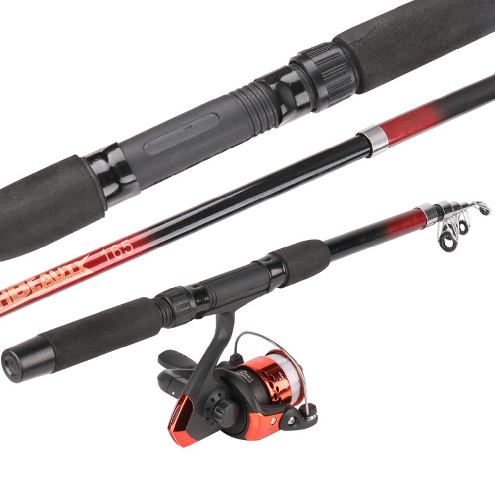 Telescopic Fishing Rod Spinning Reel Combos Full Kit Fishing Pole Reel Fishing Gear Accessories Organizer