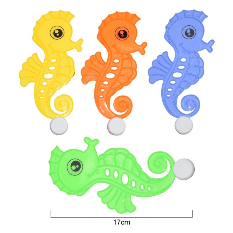 Duiken Spel Speelgoed Set Zwembad Gooien Toy Dive Swim Ringen Onderwater Zomer Dive Accessoires Cadeau Voor Kinderen Детские Вещи: 4pcs seahorses