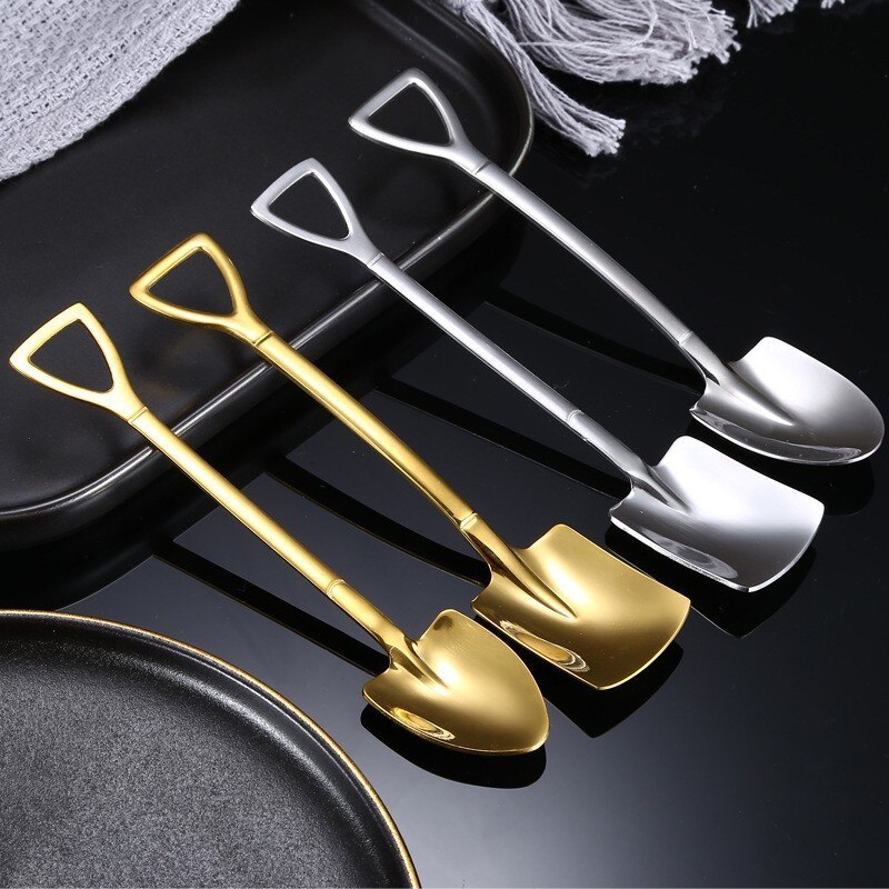 Stainless Steel Iron Teaspoon Watermelon Scoop Net Red Dessert Ice Cream Scoop Household Coffee Spoon Tableware