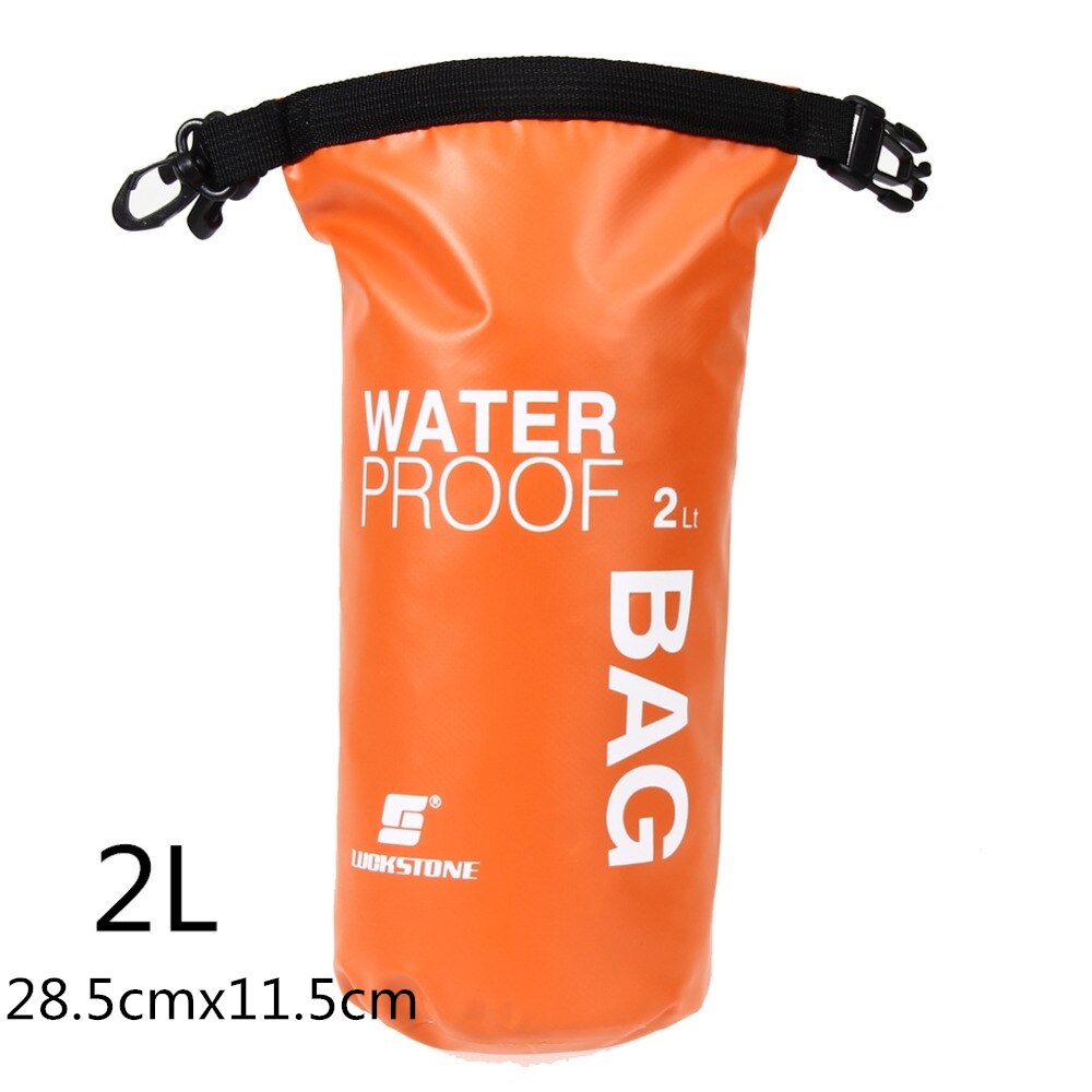 Sport étanche sac à dos sac à dos flottant canotage Rafting sac ultra-léger PVC sac à dos natation sac de rangement voyage Kits 2/15L: 2L Orange