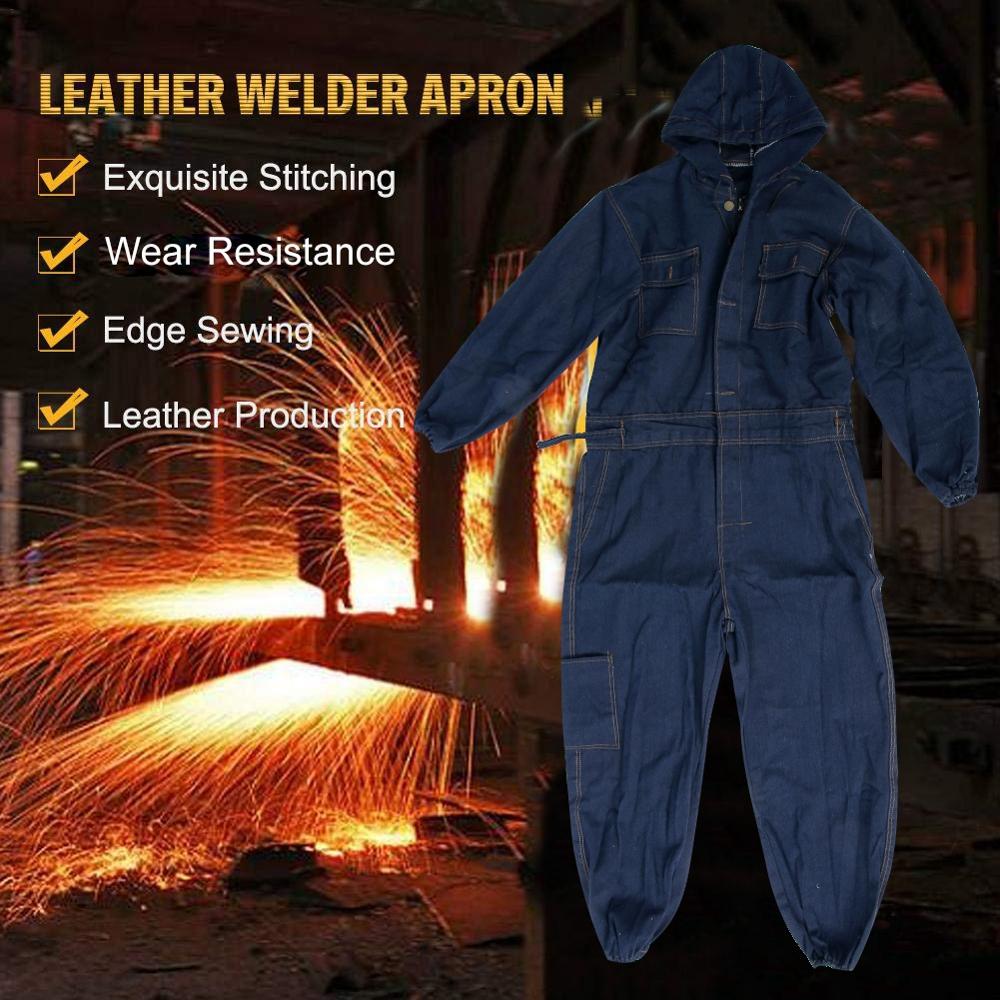Denim Overall Elektrische Lassen Pak Labor Kleding Auto Reparateur Werkkleding Fit Voor 170/175/180/185/190Cm