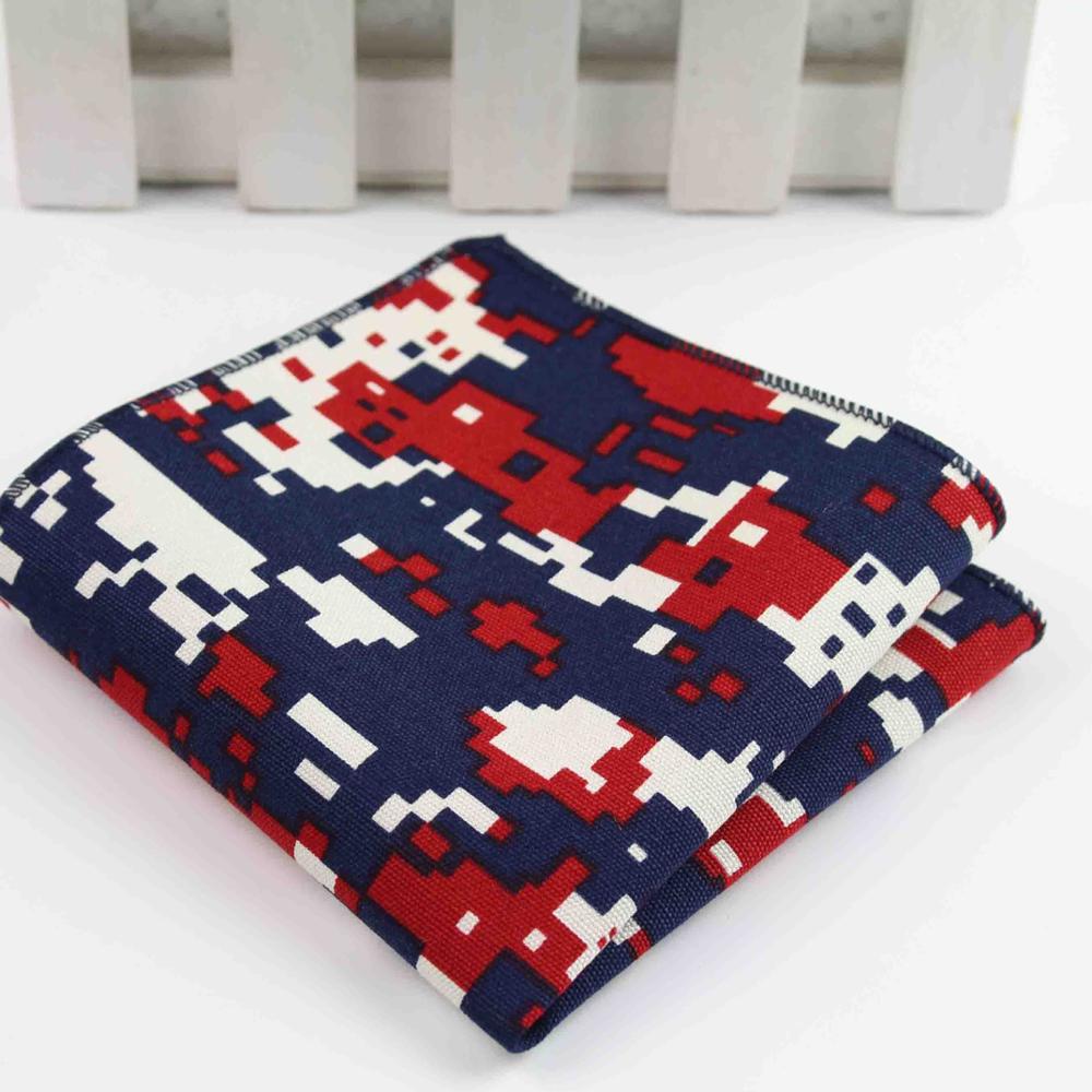 Männer Jahrgang Stil Baumwolle Leinen Taschentuch Blumen- gestreift Karte Flagge Tasche Platz 22*22cm Taschentücher Handtuch Lässig: 35