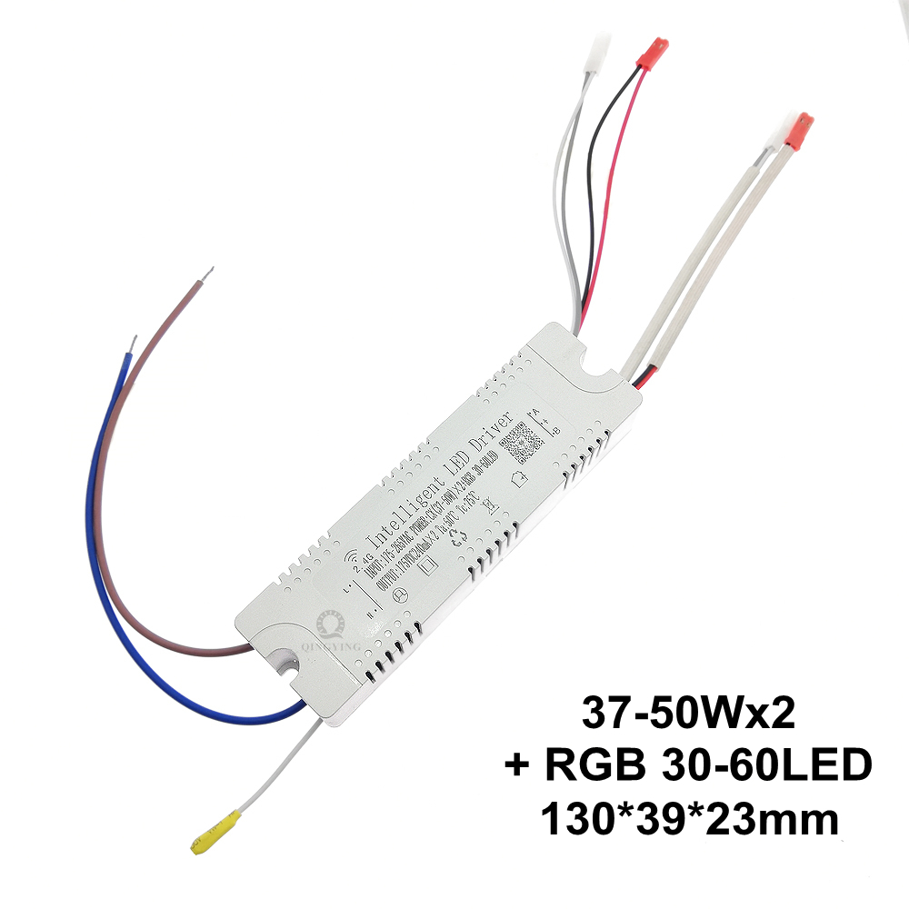 Télécommande et télécommande intelligente LED, variateur LED 2.4G, 25-40Wx2 x4 ino -50Wx2 x4 x6 ino -60Wx2 x4 x6 + RGB 30-60LED, gradation et document-Chan, 1 pièce: Black