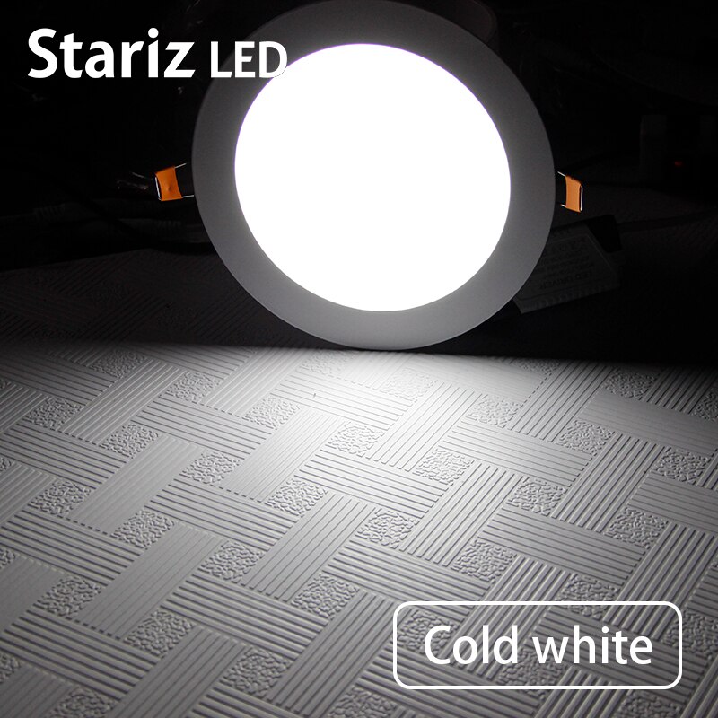 Panel Led-luz redonda de interior-Iluminación 220v techo ultrafino-empotrado-Downlight 3W 6W 12W 18W