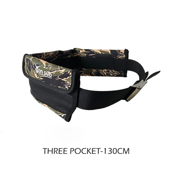 Bolsa de cinturón de peso para submarinismo, pesca submarina, cinturón de peso de repuesto con hebilla de acero inoxidable de liberación rápida, accesorios de buceo: Camo Green 130cm