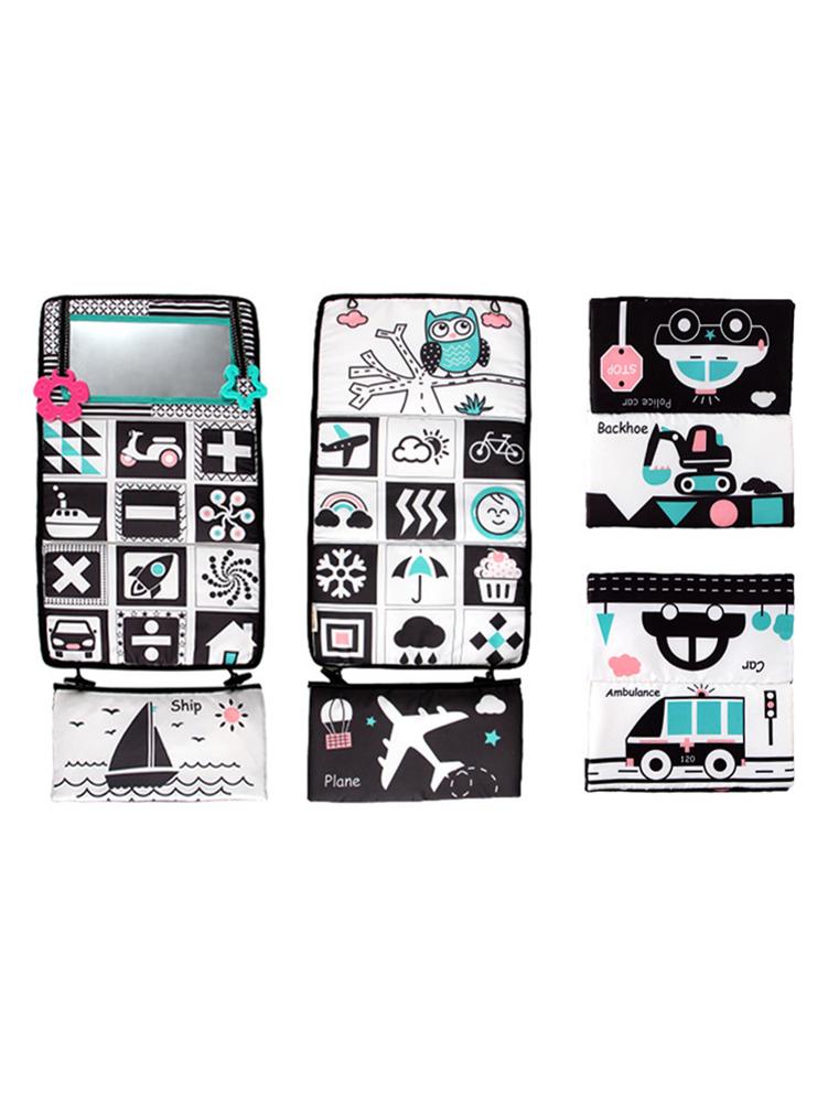 Tummy Time Floor Mirror Developmental Baby Toy Black And White High Contrast Newborn Essential Time Mirror For Tummy Time Gr