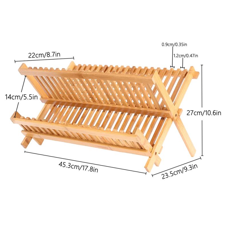 INNERNEED Bamboe Houten Bordenreks Schaal Stand Houder Keuken Opbergkast Organizer voor Schaal/Bord/Kom/Beker/Potdeksel/Snijplank (Verpakking van 1