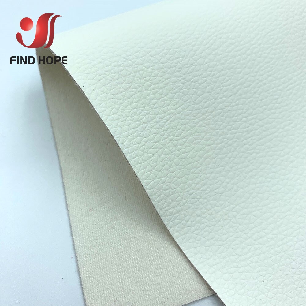 Door Meter 100*135Cm Litchi Kunstleer Pu Kunstleer Stof Vinyl Auto Bekleding Zak Sofa Oorbel Naaien Diy 39*54Inch: White