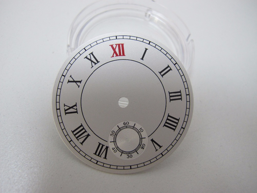 Horloge Onderdelen horloge wijzerplaat 38.9mm witte wijzerplaat fit Unitas ETA 6498 ST beweging