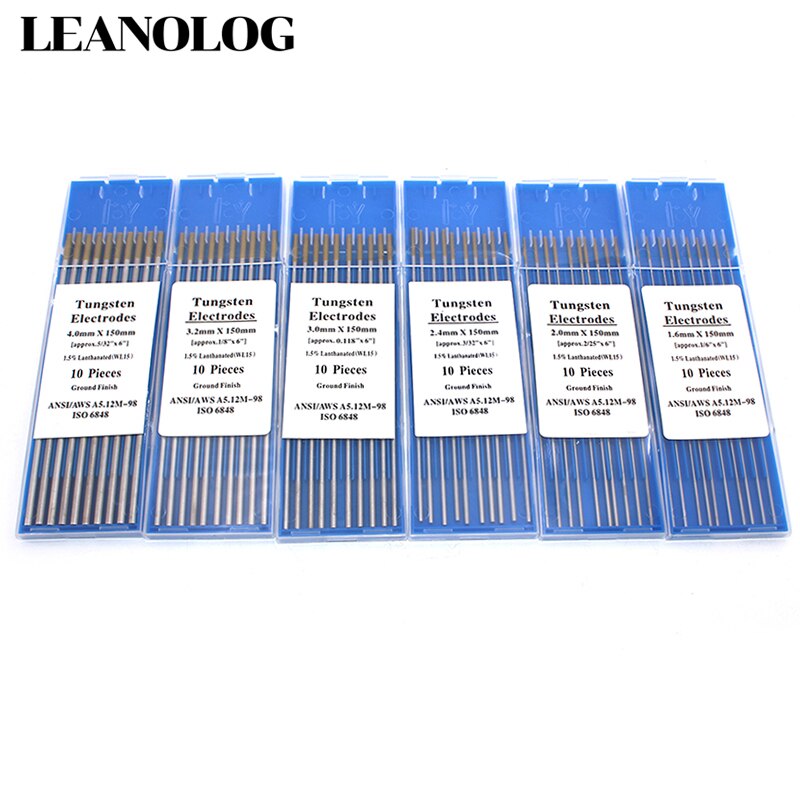 10 stücke Gold kopf Lanthan Tungste Elektrode 1.6/2.0/2.4/3.0/3.2/4,0 X150mm TIG wolfram Nadel/Wolfram Stange/Lot Stift