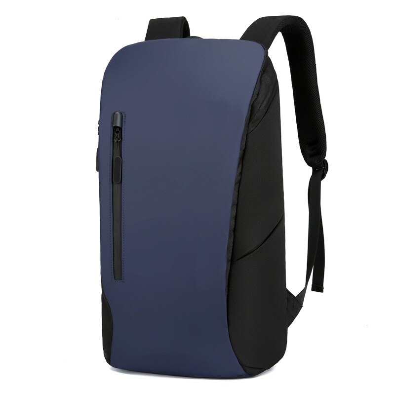 Neue Versteckte Anti Diebstahl Reißverschluss 15,6 Zoll Iaptop Rucksack Männer Tasche Für Männer Multi USB Ladegerät Reise Rucksäcke dünne Taschen: Blau