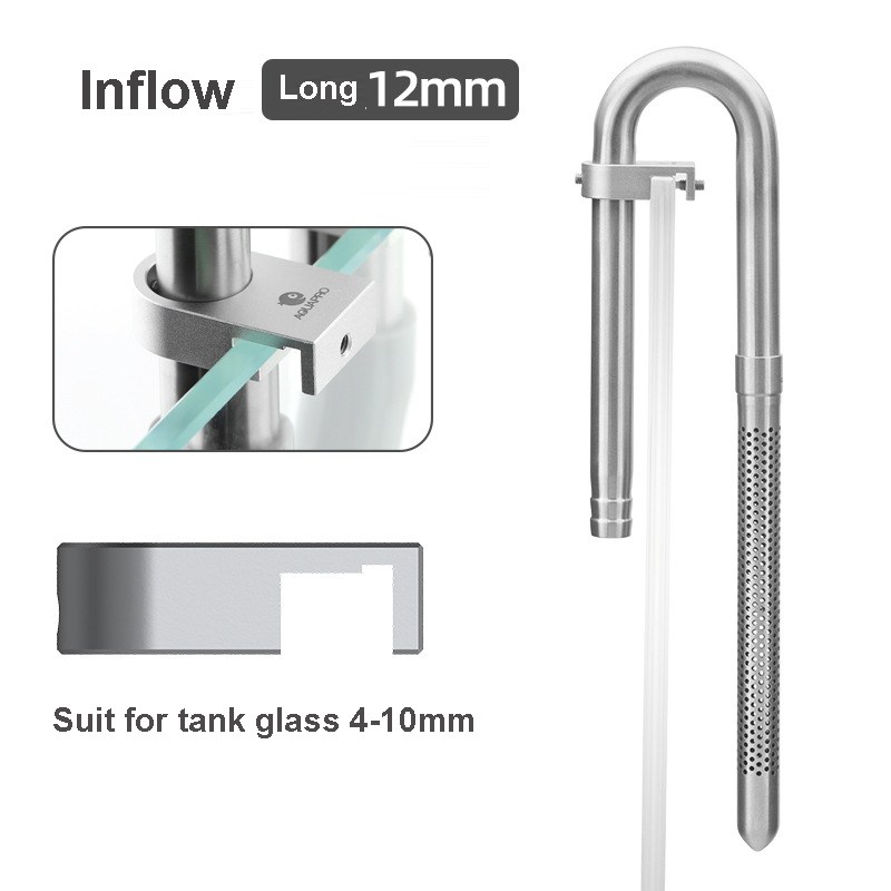 AQUAPRO-Mini tubos de espumadera de entrada y salida de acero inoxidable, filtración de peces y camarones, accesorios para acuario, filtro de salmuera Akvarium y camarones: Azul