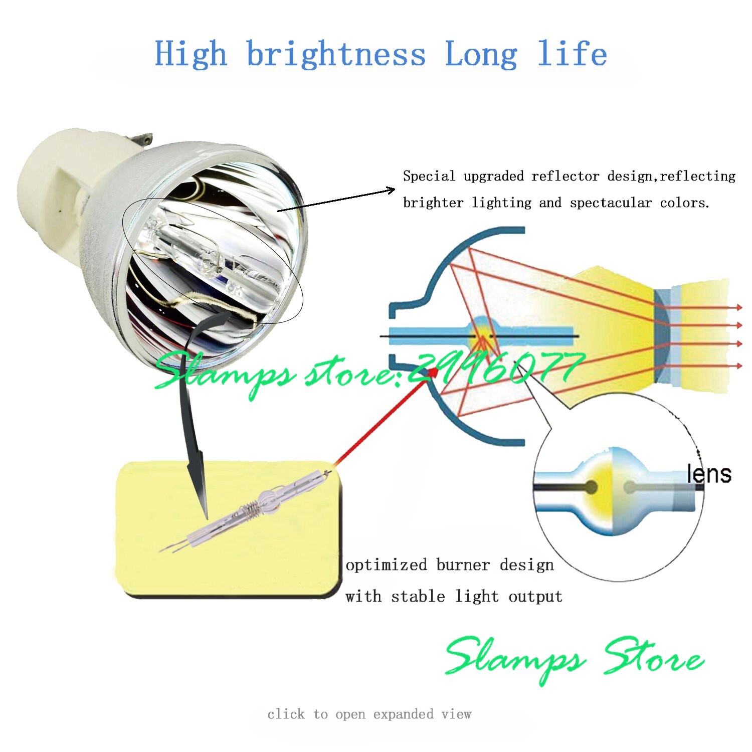 1020991 Replacement Projector Lamp for Smart Board SB600i6,UF70,UF70W,Unifi 70,Unifi 70W bulbs with 180 days warranty