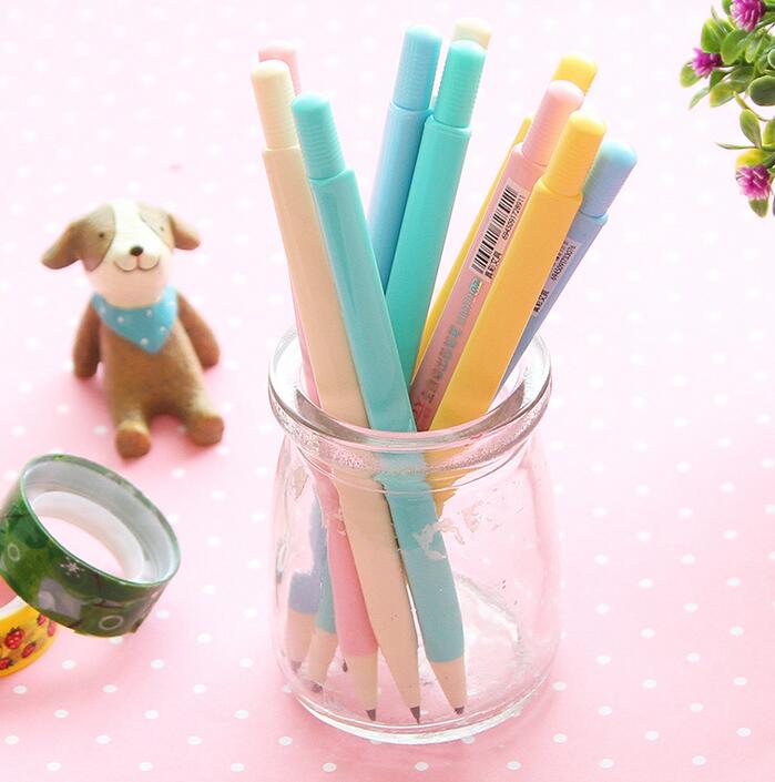 Set de 6 unidades de lápices de 0,5mm para escribir de forma constante, material de papelería coreano, material escolar