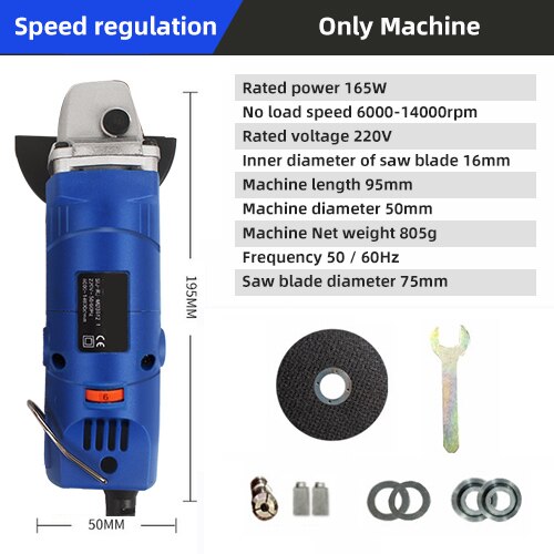 6 Speed Electric Angle Grinder For Grinding or Cutting Metal Electric Portable Grinder Machine Abrasive Tools Mini Grinder: Set 2
