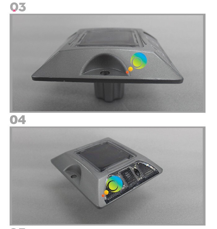model high waterproof white Epistar LED solar power cat eye reflector road stud