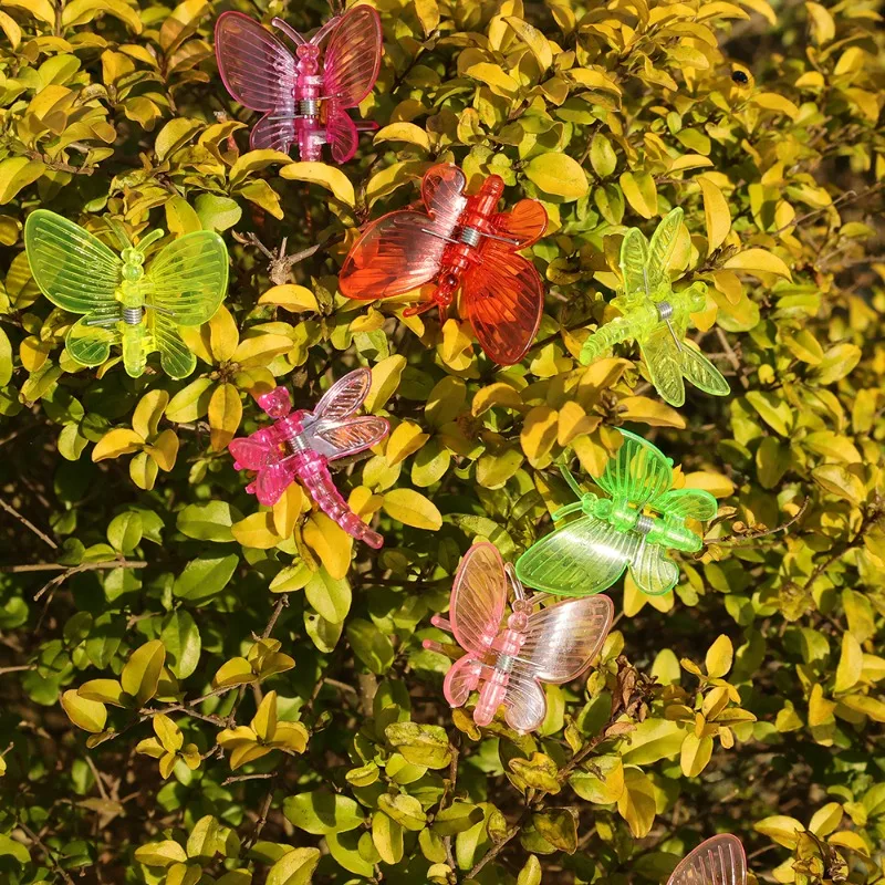 Pince à orchidée libellule papillon, 100/10 pièces, Clips pour plantes de jardin, vigne grimpante, Support fixe, Clip en plastique, décoration de jardin bonsaï