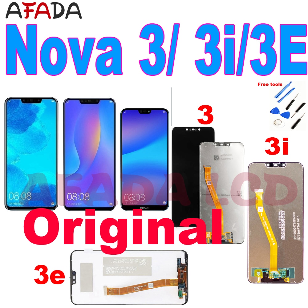 For Huawei Nova 3 LCD Display Touch Screen PAR LX1 LX9 Nova 3i LCD INE LX2 L21 Nova 3e Display ANE LX3 L23 LCD Nova3 Replacement
