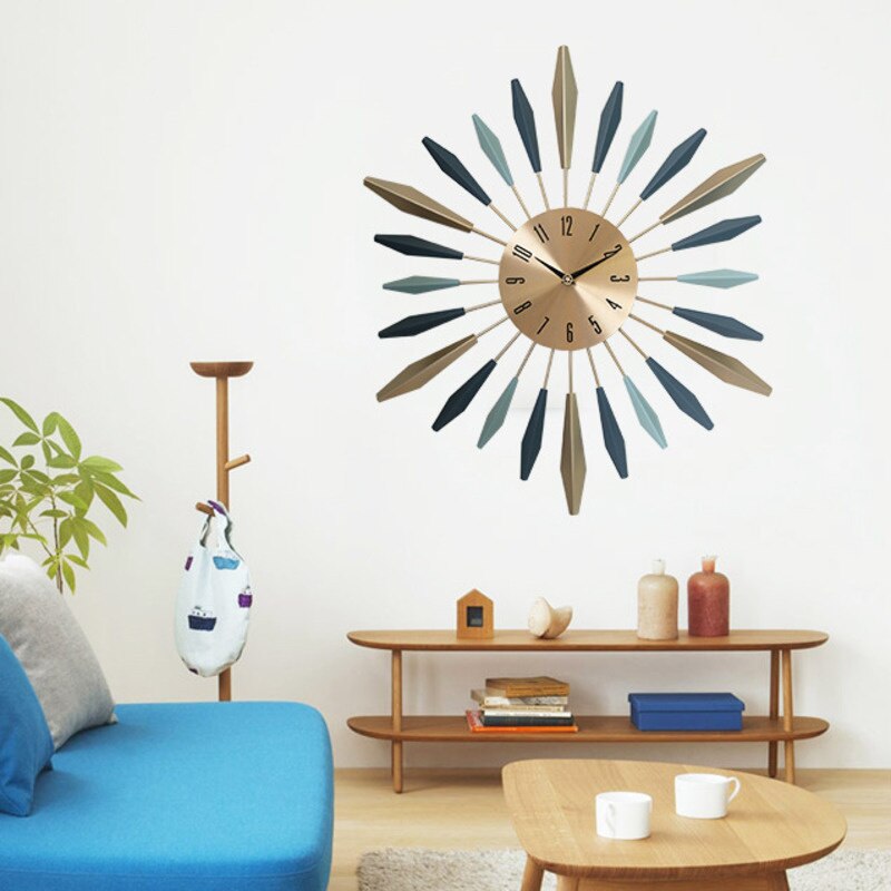 55cm Large Round Metal Wall Clock Silent Wall Watch Modern Clocks For Home Decor Office European Style