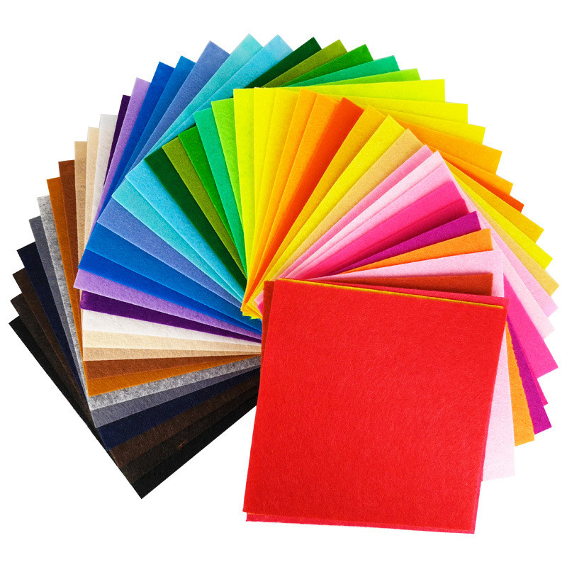 Tela de fieltro de costura no tejida para niños, paquete de tela de retales para álbum de recortes, manualidades de costura de muñecas, DIY, 40 piezas