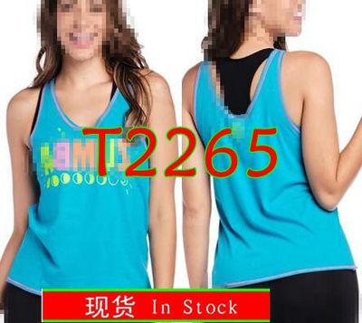 FIT FUNKY Womens Knitted cotton clothes zum fitness clothes tshirt tops vest tank Open Back Tshirt T2265