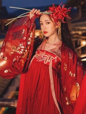 Hanfu vestido chino para mujeres china antigua disfraz de hada princesa tradicional hanfu vestido femenino y traje de traje tang para chica: 2 / L