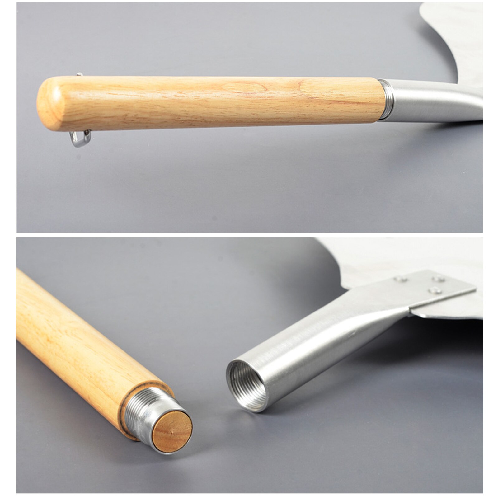 Pizza Peel Shovel with Wooden Handle Cake Shovel Cheese Cutter Peels Lifter Tool Pizza Shovel Baking Pastry Tool 12 Inch Shovel