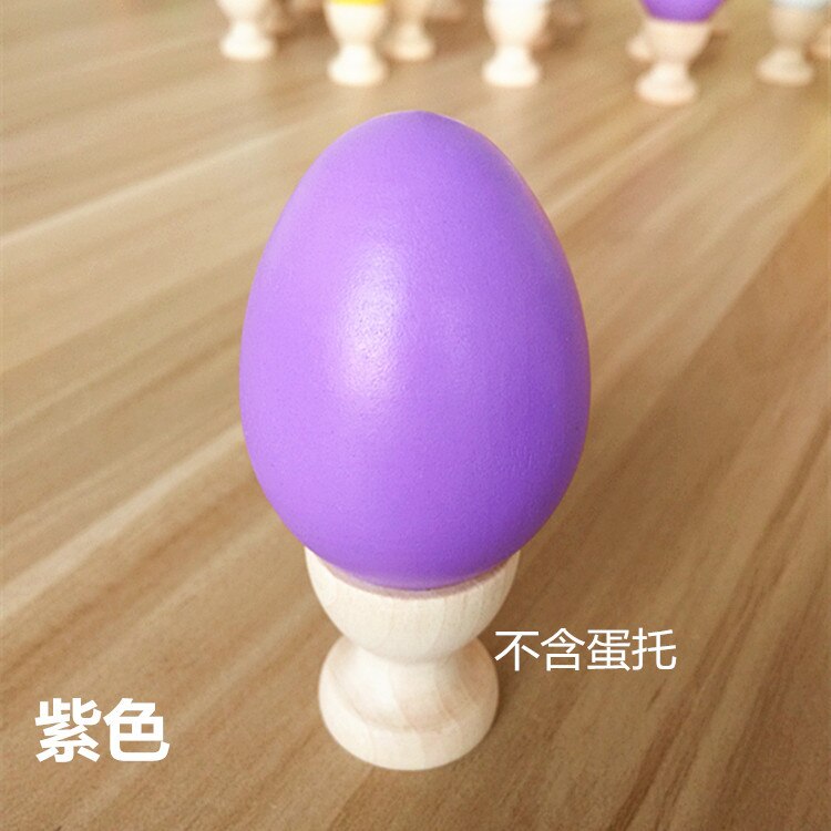 6 teile/los Neue Baby Spielzeug Holz Nachahmung Eier DIY Gemalt Graffiti Ostern Ei Modell Küche Pretend Spielen Spielzeug 12 Farben: 4