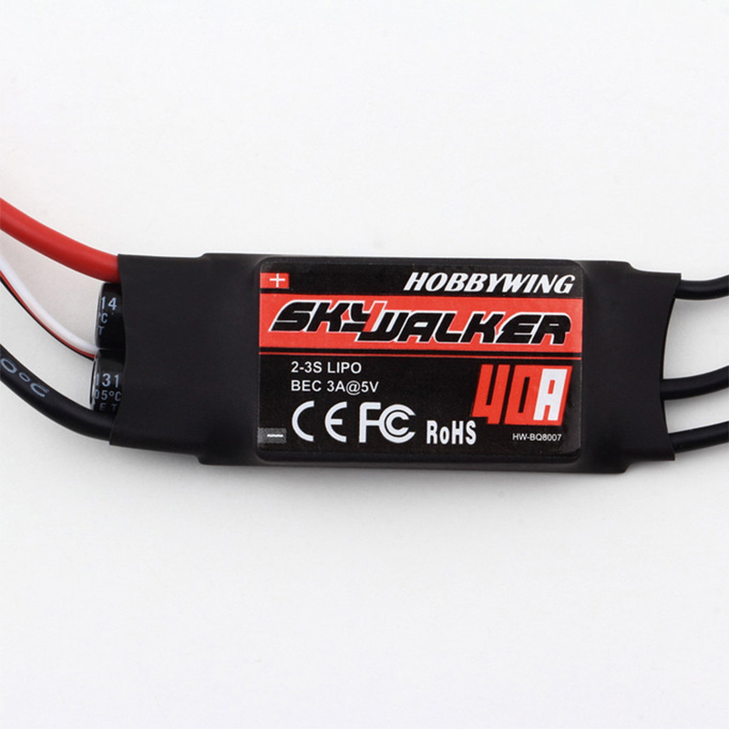 Hobbywing Skywalker 15A 20A 30A 40A 50A 60A 80A contrôleur de vitesse ESC avec UBEC pour hélicoptère RC pour avions pour modèle RC: 40A