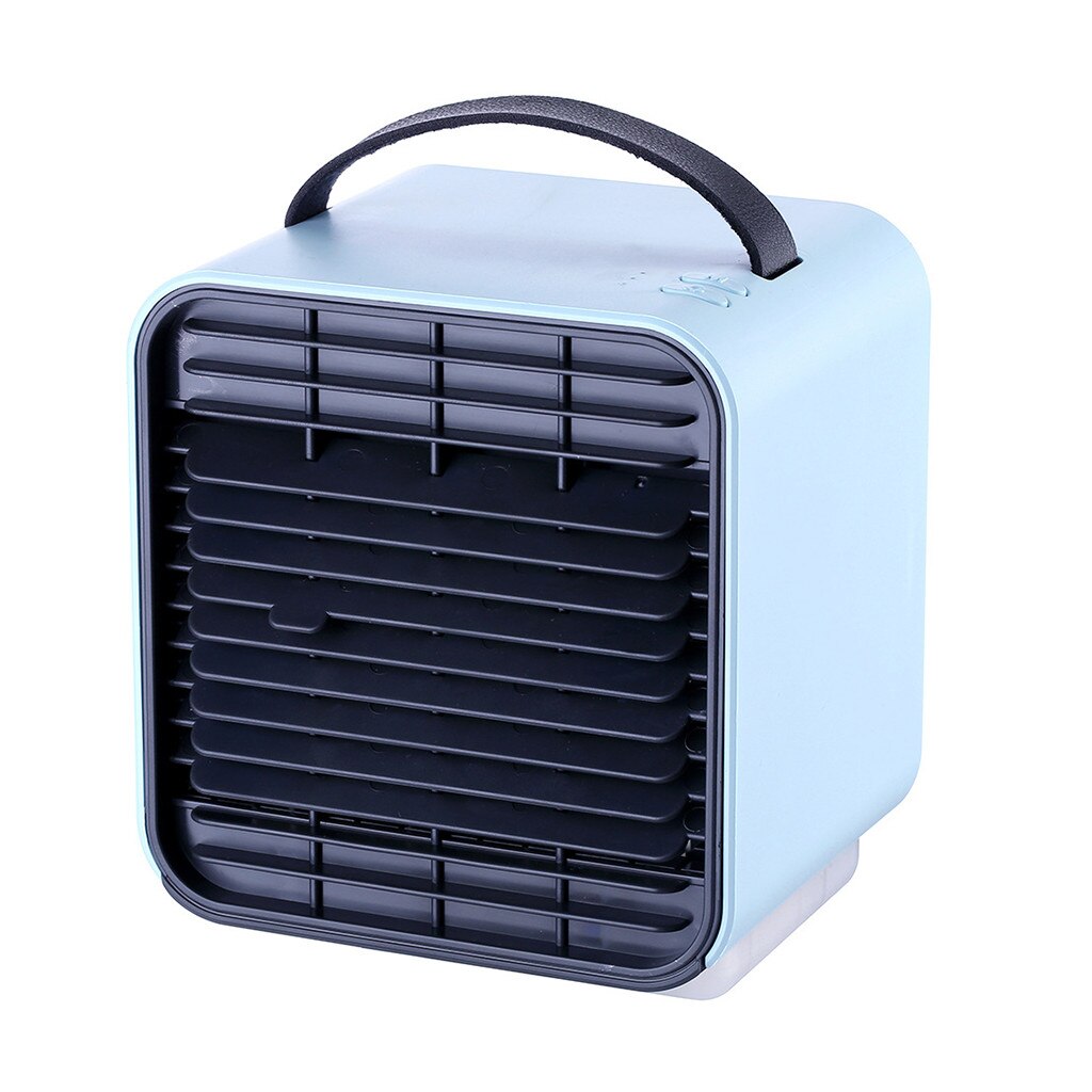 Mini USB Portable Air Conditioner Fan Digital Conditioning Purifier Light Desktop Air Cooler Cooling Fan For Bedroom Home Office: Blue