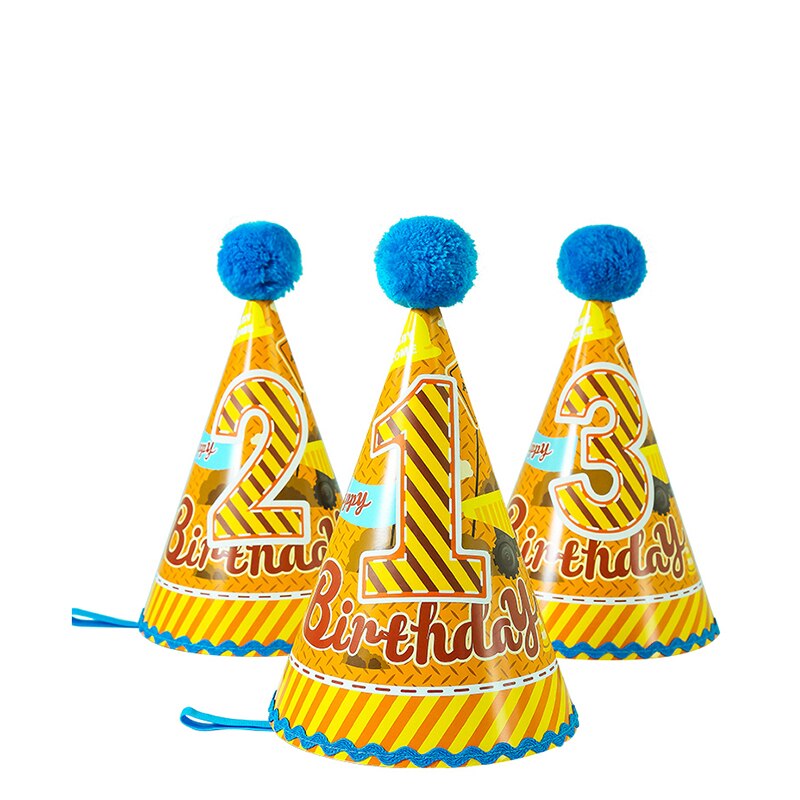 Happy birthday feesthoed met cijfers  (10 stuks/lot met cijfers van 1 to 10)