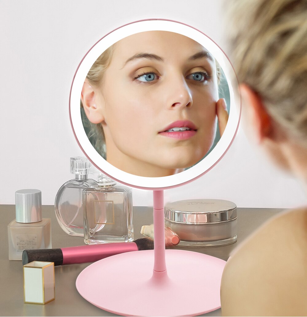 Makeup spejl led touch screen spejl stående spejle bord spejle forfængelighed miroir kosmetik spejl med lys make up miroir