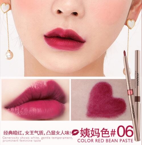 11 farger automatisk lip liner langvarig vanntett lip liner blyant vanntett leppe verktøy leppesminke: 06