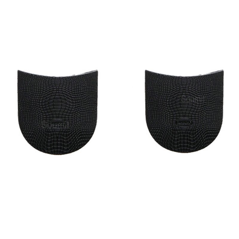 Wearable Rubber Shoe Soles for Repair Men Leather Shoes Anti Slip Ground Grip Half Outsoles Replacement DIY Forefoot Pad Sole: Black Heel Pad
