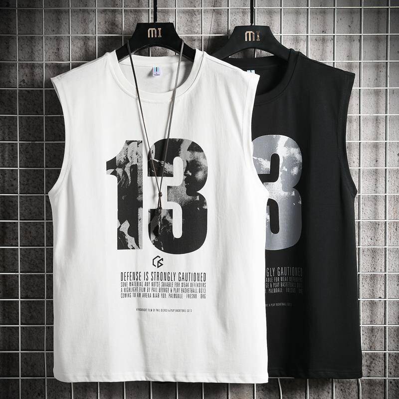 Chaleco de Hip-hop para hombre, camiseta sin mangas de de , tendencia holgada,