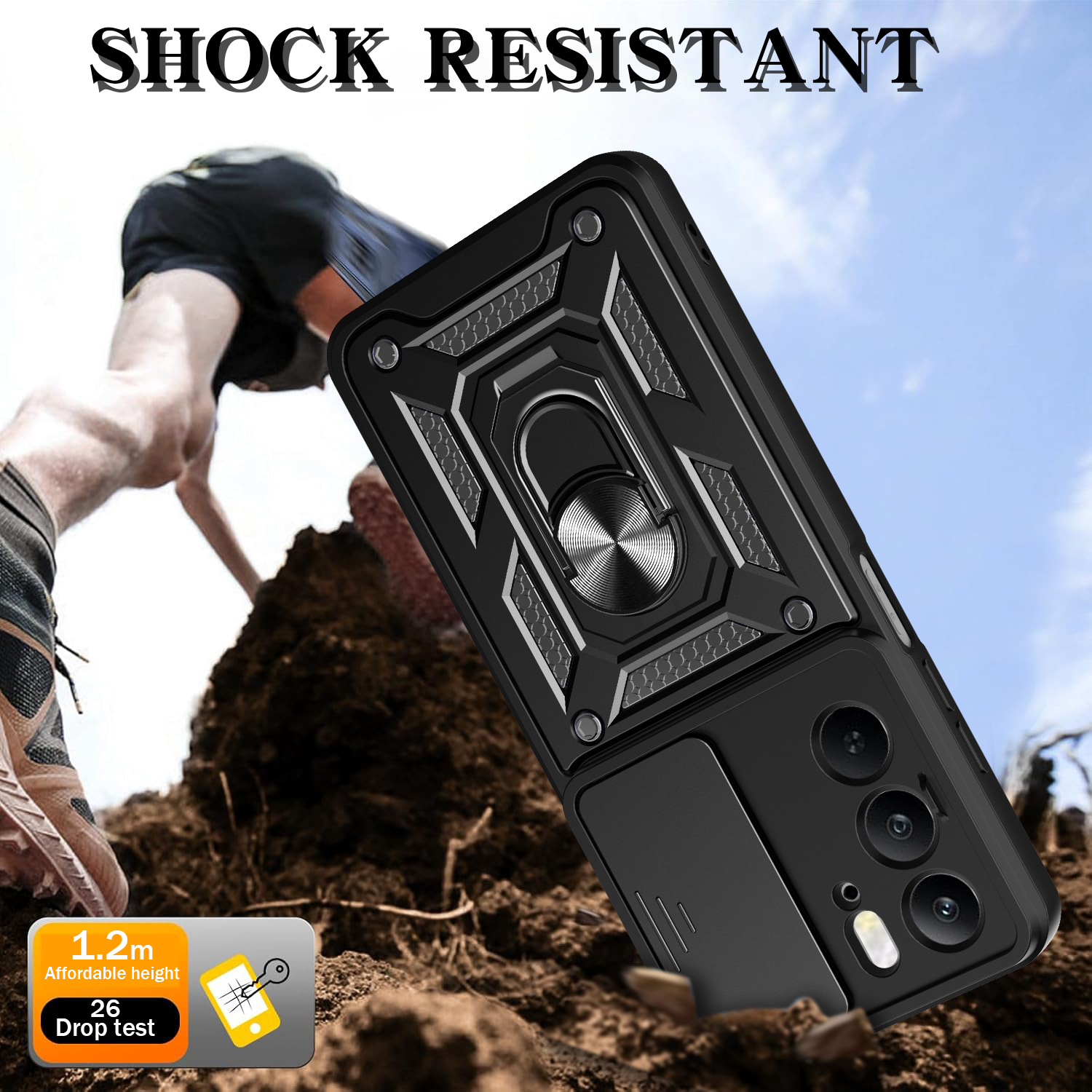 Armor Capa for Realme C75 C67 4G 14X 5G Case Slide Camera Ring Stand Protect Cover for Realme C75 C67 4G Shockproof funda