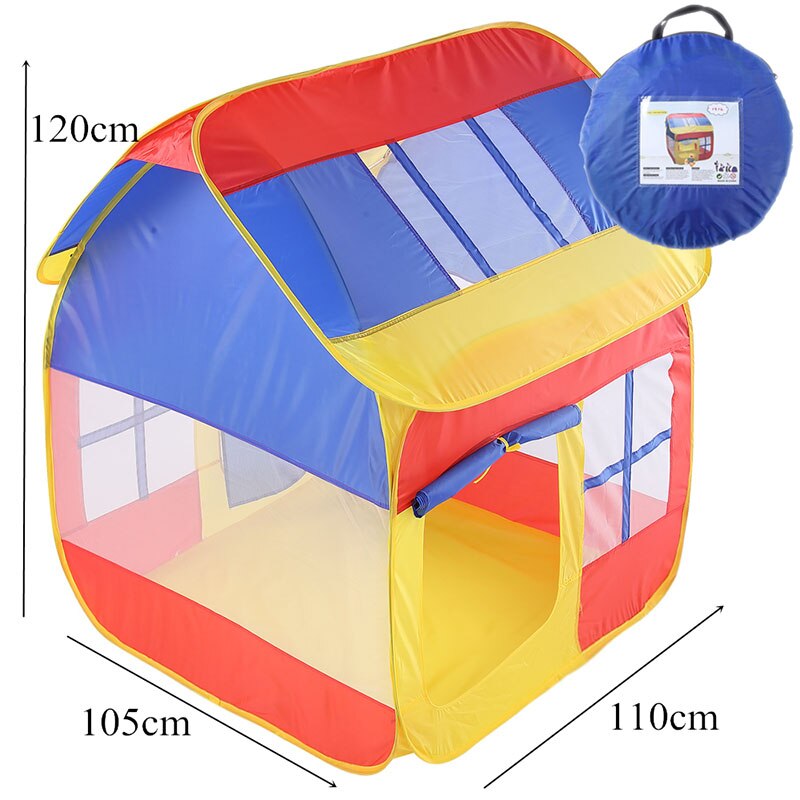 Portable Children's Tent Ball Pool Camping Toy Tent for Kids Castle Play House Children Animal House Shape Best Beach Tent: Style 10