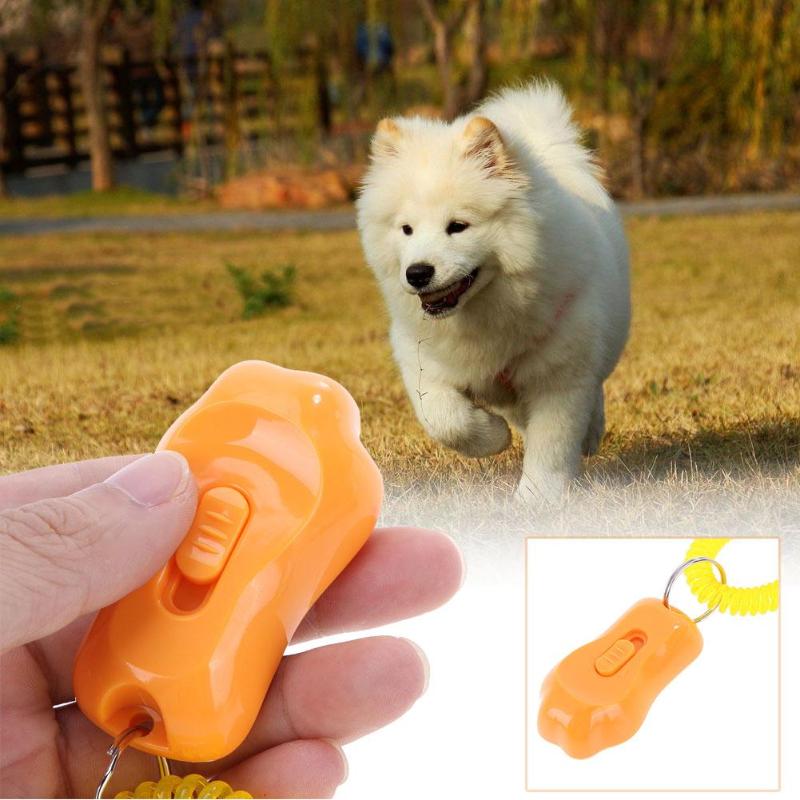 Remote Portable Animal Dog Button Clicker Sound Pet Trainer Wrist Band Accessory Lightness Portability Convenient Carrier