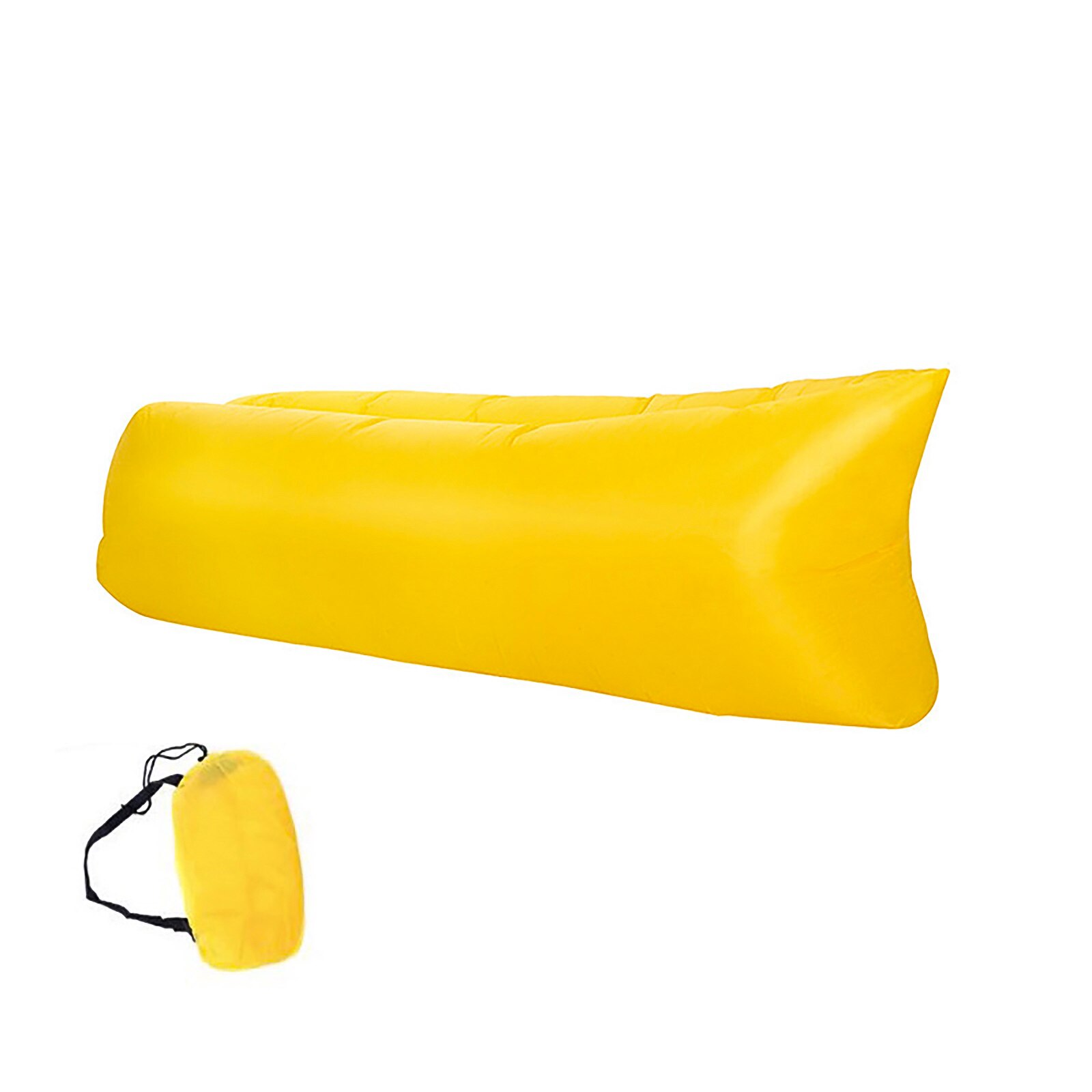 Opblaasbare Slaapzak Slaapzak Luchtbed Kussen Camping Opblaasbare Luie Sofa Tas Ultralichte Down Seizoen Air bed: YELLOW